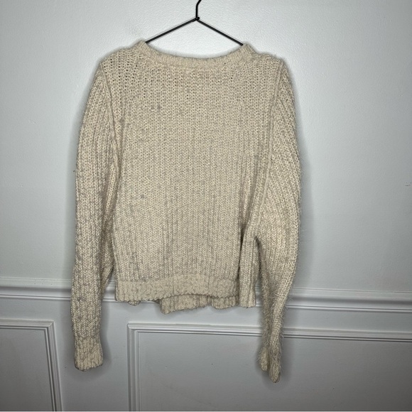 Free People Chunky Thick Cream Cardigan Womens Large - Picture 5 of 11